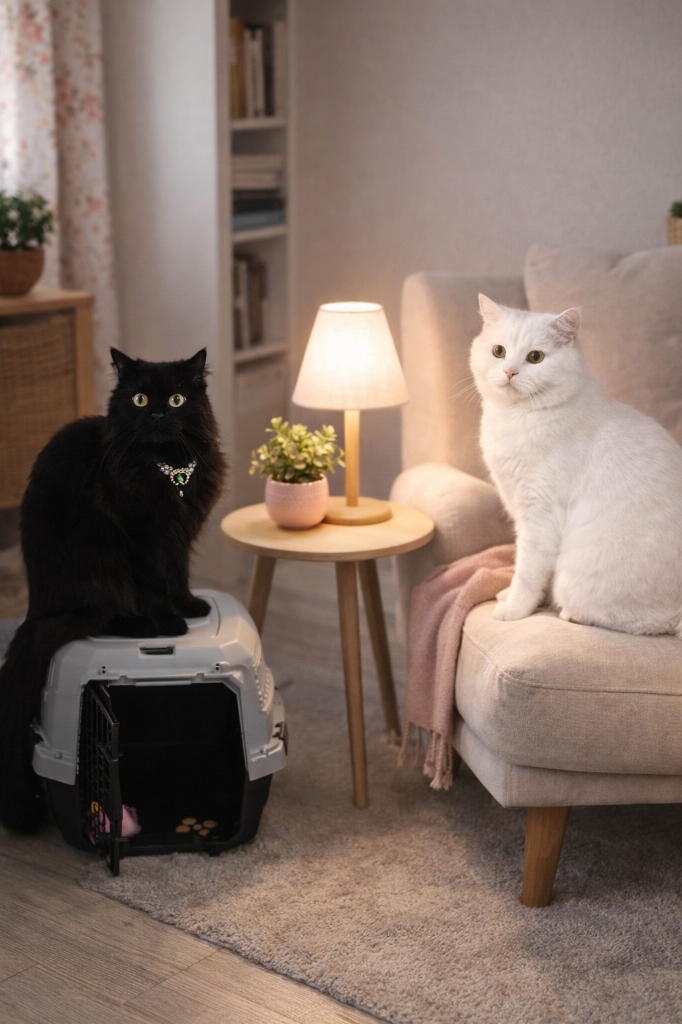 Two cats together